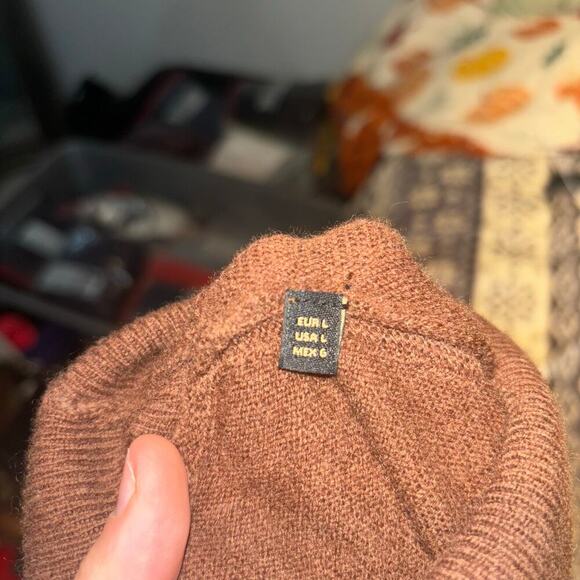 Massimo Dutti Wool Cashmere Blend Brown Turtleneck Sweater Size Large - Picture 7 of 13